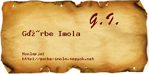 Görbe Imola névjegykártya